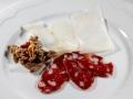 Mangulica - jedi  predstavitev kmeÄki turizem Arkade - ocvirki,salame in Å¡pehi - z leve domaÄi arkade, KrÅ¡kopoljski praÅ¡iÄ, in tretji skrajno desno mangulica